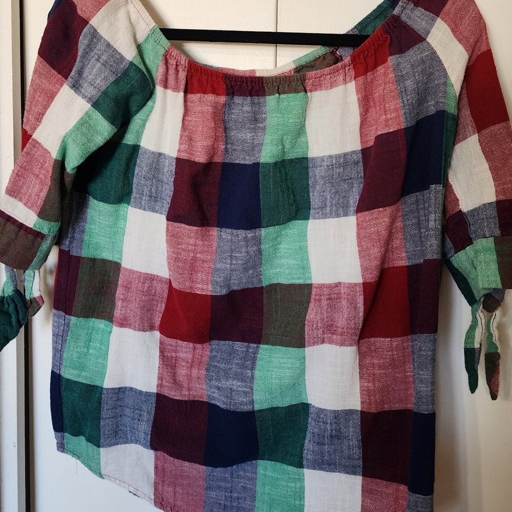 Plaid Multicolor Women's Top